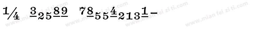 Numbers Greenback字体转换